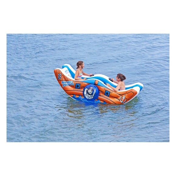 Vintage Rave Sport Water Floats Neptune's Treasure Boat Aviva Pool Toy See-saw - Picture 5 of 10